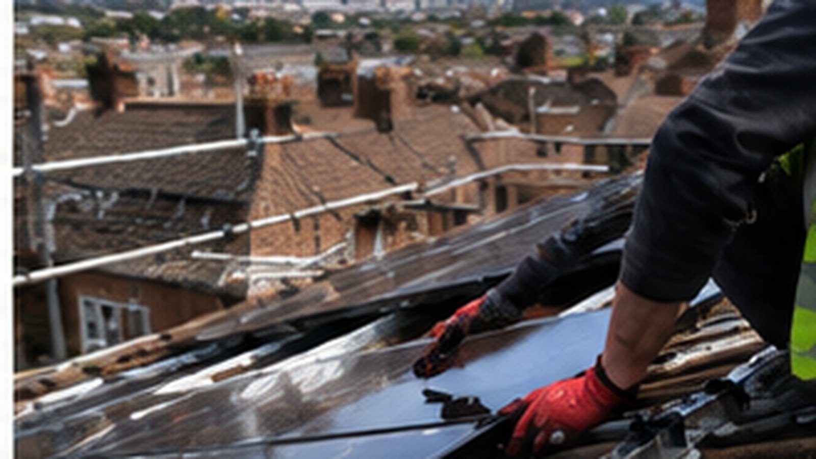 Solar installation in progress on a Birmingham home